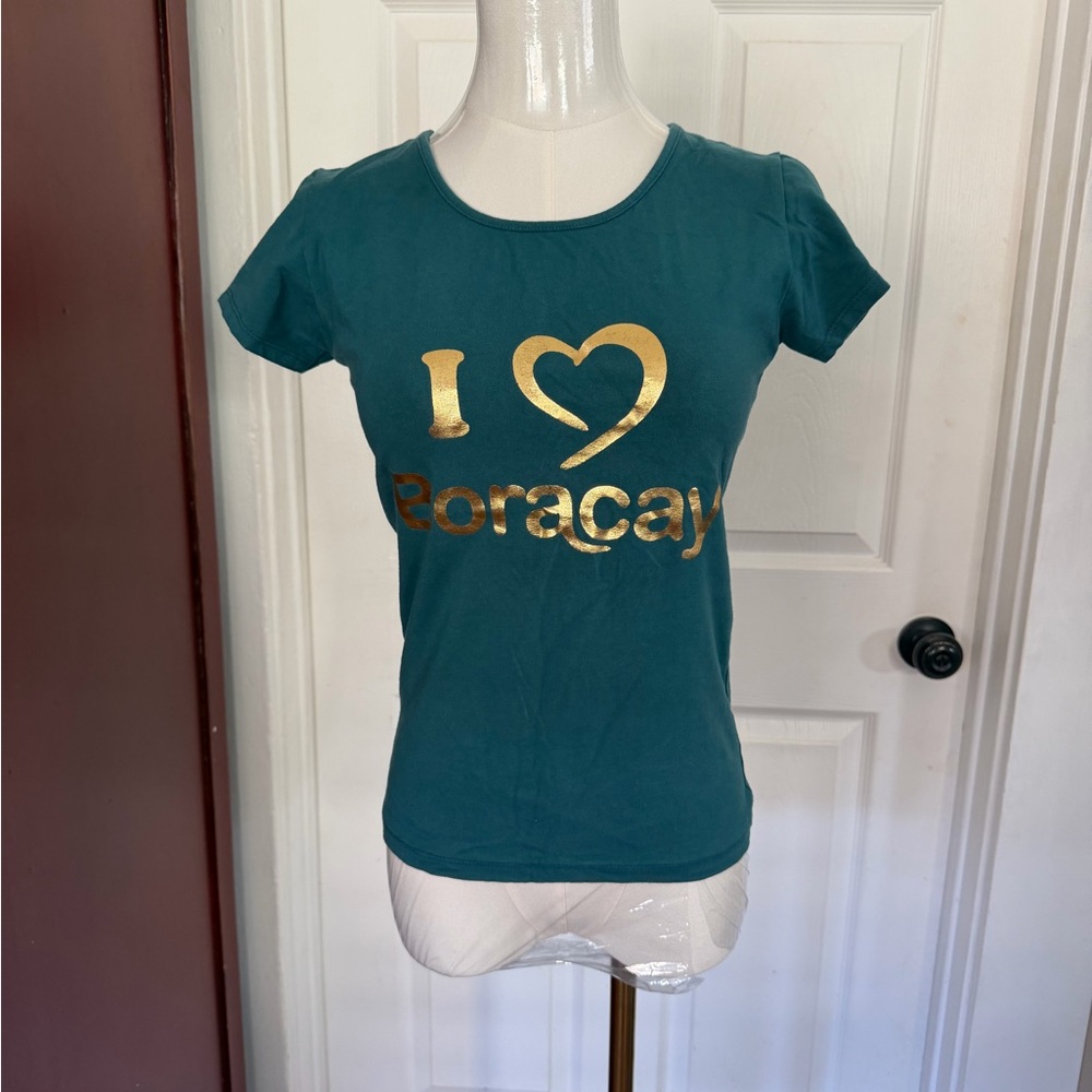 I Love Boracay Turquoise Tee